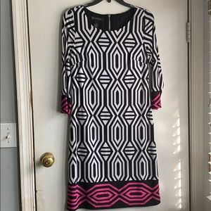 INC black white and pink dress